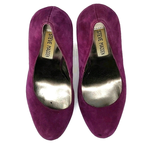 Steve Madden TRINITIE Suede 5" Stiletto Heels Size 7M Purple - Picture 6 of 9